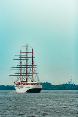 Three mast sailing ship