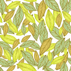 Seamless pattern. Leaf illustration.Nice illustration for notebook cover, book, wallpaper, fabric, textile,texture, postcard, scrapbook, valentin's day, Mother day, poster, tape or other design