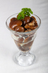 Seasonal pickled mushrooms