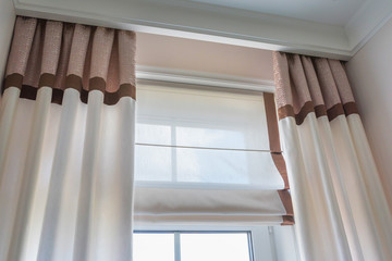 Curtain interior decoration in living room