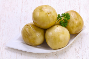 Pickled green tomato