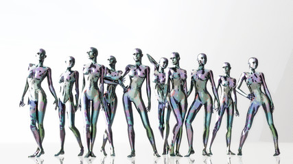Digital 3D Illustration of Manikins