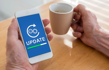 Update concept on a smartphone