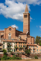 Fototapeta na wymiar Verona - Church of Santa Anastasia - Italy