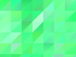 Abstract geometric background with green triangles. Polygon pattern, Vector illustration 