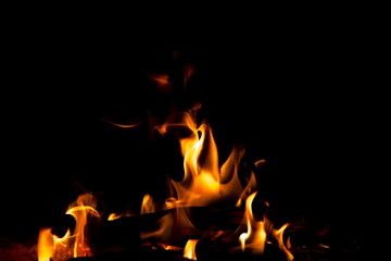 Obraz premium Abstract fire on black background 