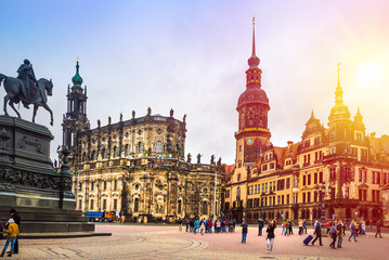 Fototapeta na wymiar The amazing city of Dresden in Germany. European historical center and splendor.