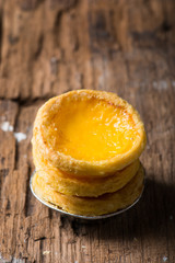 Egg Tart and custard cream sweet dessert