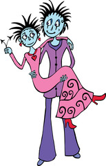 A couple of loving vampires