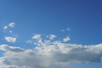 White clouds with blue sky