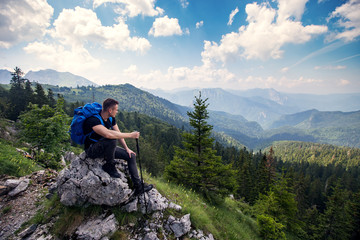 Hiker enjoying the view