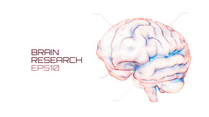 Brain research futuristic medical ui. IQ testing, artificial intelligence virtual emulation science technology
