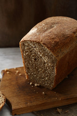 Fresh loaf of rye bread