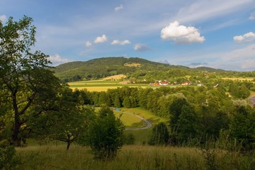 Obraz premium Czech paradise with Kozakov hill.