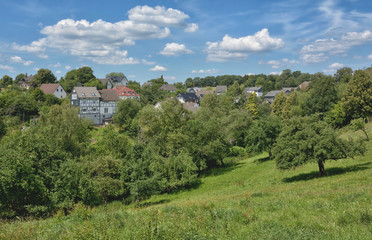 Idylle im Bergischen Land bei Reichshof nahe Gummersbach,Nordrhein-Westfalen,Deutschland