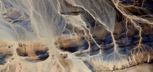 electric storm, abstract photography of the deserts of Africa from the air, bird's eye view,...
