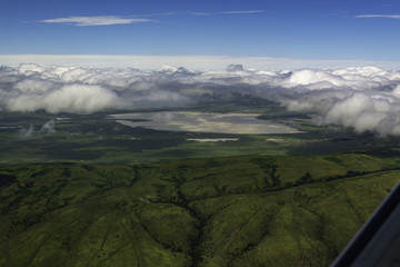 Aerial view in Ngorongoro Conservation Area