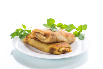 fried thin pancakes stuffed
