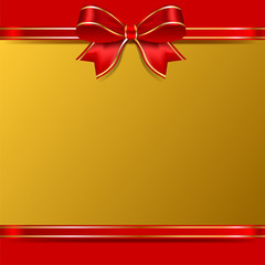 Invitation with red bow