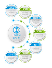 Infographics with steps or options