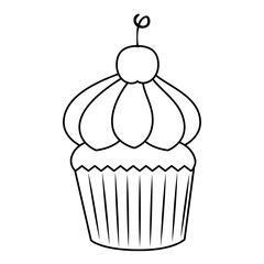 sweet cupcake pastry icon