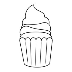 sweet cupcake pastry icon