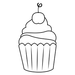 sweet cupcake pastry icon
