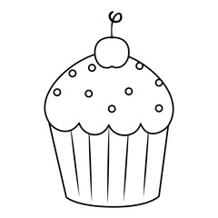 sweet cupcake pastry icon
