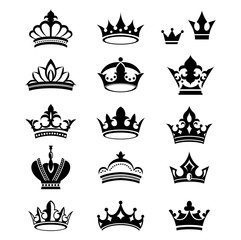 Crowns Vector silhouettes