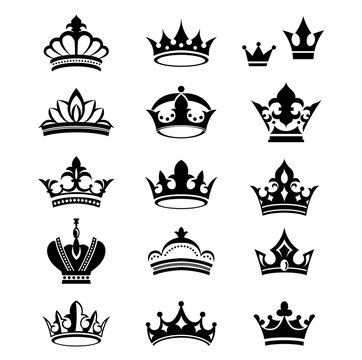 Crowns Vector silhouettes