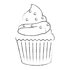 sweet cupcake pastry icon