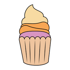 sweet cupcake pastry icon
