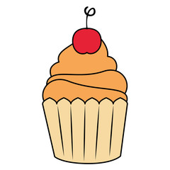 sweet cupcake pastry icon
