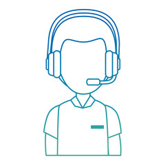 logistic worker with headset character