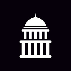 White house building vector icon