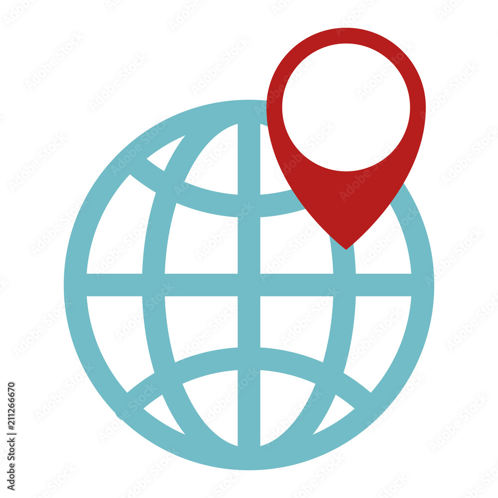 Poster sphere planet with pin pointer