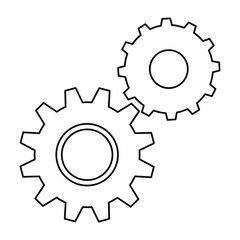 gears machinery isolated icon
