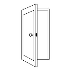 door open isolated icon