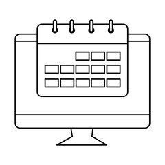 computer display with calendar