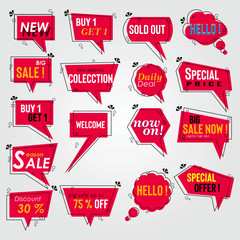 Set Banner Sale and Discount with vintage style