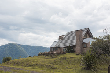 Fototapeta na wymiar Mountain hut in the southern state of Santa Catarina Brazil, 