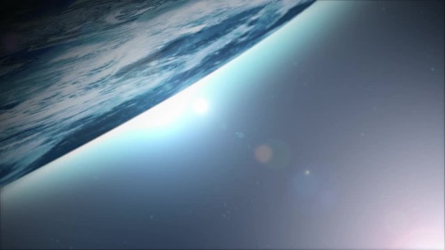 HD Earth Planet Surface/
Animation of a realistic earth planet surface with cloudscape motion and lens flare effect
