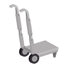 cart with packing box carton vector illustration design