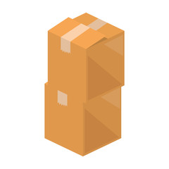 packing boxes carton icon vector illustration design