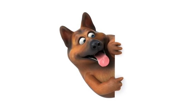 German shepherd dog - 3D Animation