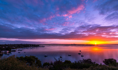 Obraz na płótnie Canvas Sunrise at Mosman Park WA panorama
