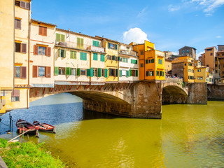 Ponte Vecchio over Arno river in Florence, Italy.