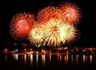 Celebratory bright firework