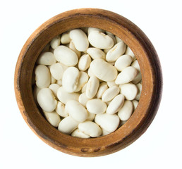 white beans in the pot