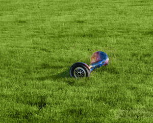 GyroScooter is standing on the lawn